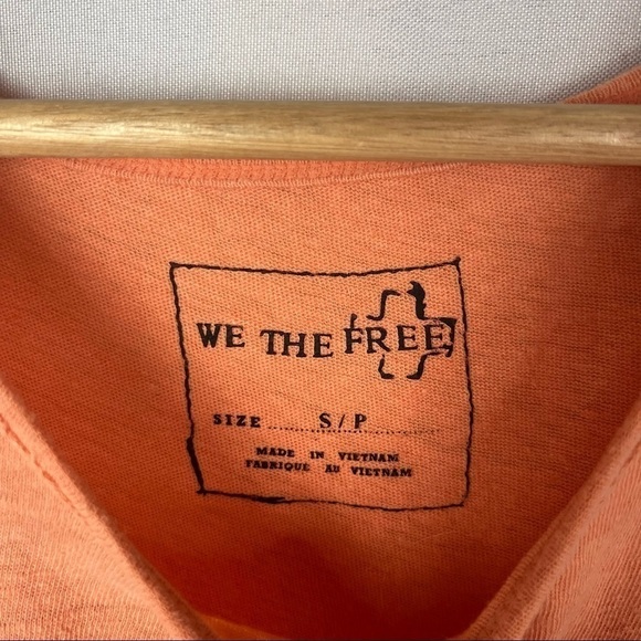 Free People We the Free Summers End Orange Linen Swing Tank Top S - Picture 6 of 6